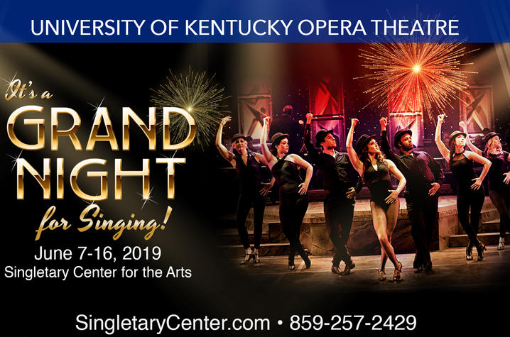 photo of 2019 "It's a Grand Night for Singing!" digital signage