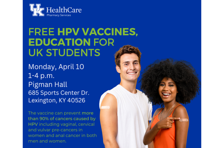 Free HPV Vaccines, Monday April 10, 1-4 p.m.