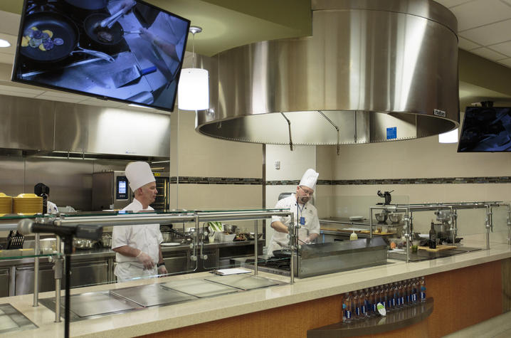 Photo of "Chefs in Action" at UK Chandler Dining.  Photo:  James K. Morris