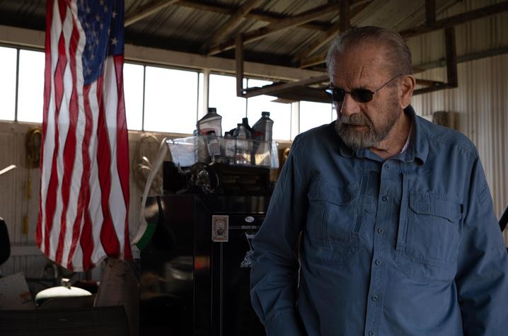 Howard Galbreath inside his workshop