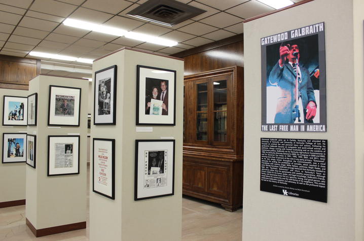 photo of items on display in Gatewood Galbraith exhibit