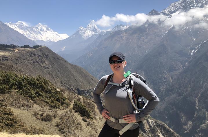 Dr. Kimberly Kaiser on Mount Everest. Photo submitted