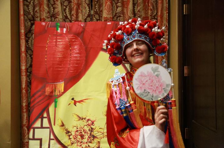 photo of student in costume at Confucius Institute Student Night