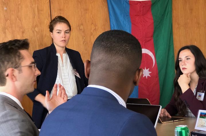  UK Patterson School students representing “Team Azerbaijan” during the 2019 exercise 