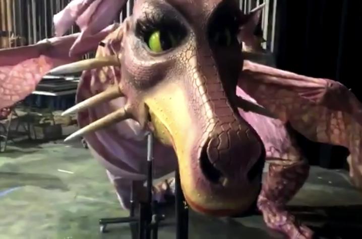 photo of dragon from UK Theatre's Shrek