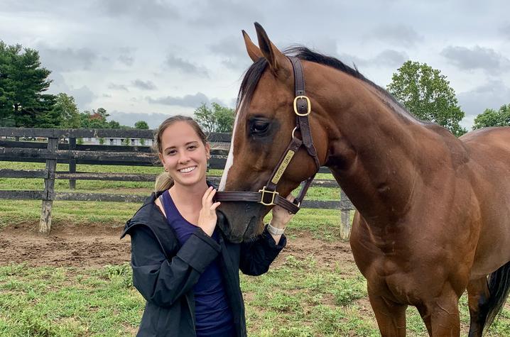 Kelley Renner always had an interest in post injury experience and a passion for the equine industry, so she decided to combine the two for her research. Photo provided by Kelley Renner.