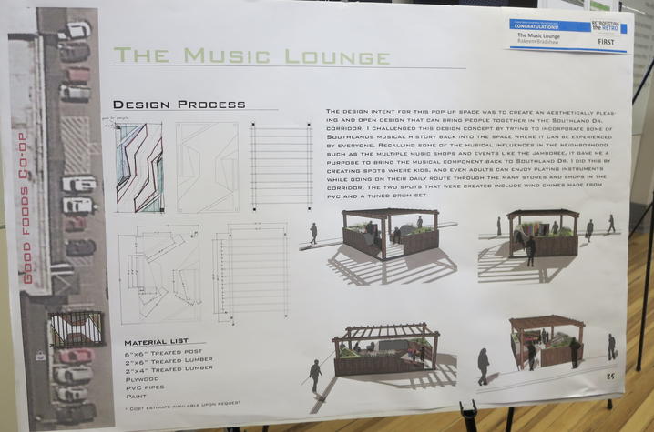 photo of Rakeem Bradshaw's "The Music Lounge" proposal for Southland Drive