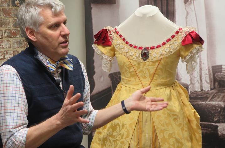 photo of Nelson Fields with costume for "Belle Brezing and the Gilded Age of the Bluegrass" 