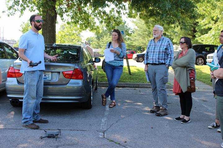 photo of drone demonstration at HP Hybrid Field School