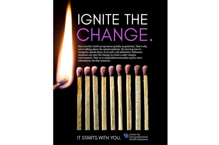 poster made by the ISC class that says Ignite the Change