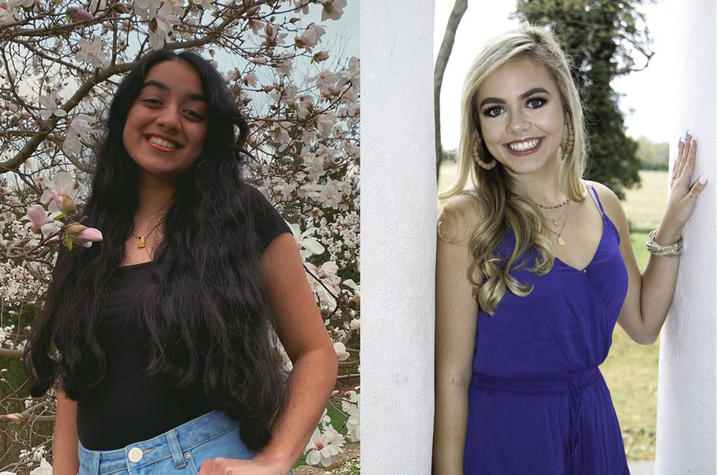 headshot photos of Isha Chauhan and Haley Shaver