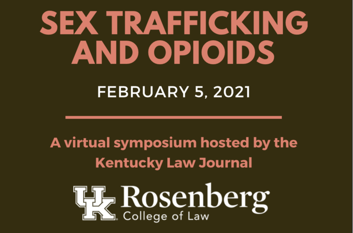 "Sex Trafficking and Opioids" flyer with text details