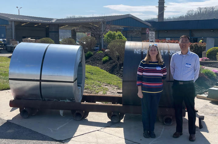 CAER Research Program Manager Heather Nikolic with Associate Professor Kunlei Liu, who is leading the new project. 