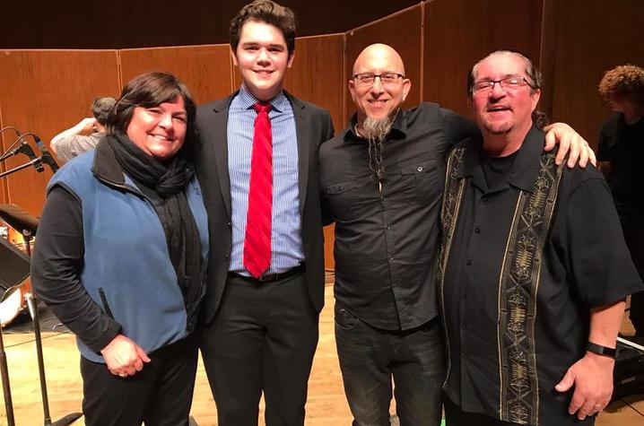 photo of Lisa Osland, Kirby Davis, Jeff Coffin & Miles Osland