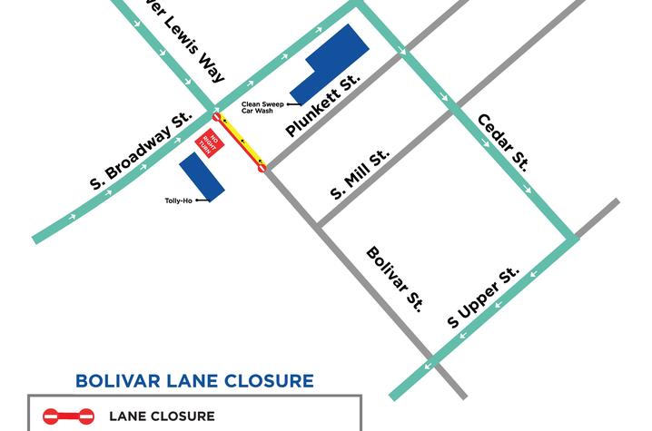 map of Bolivar vicinity