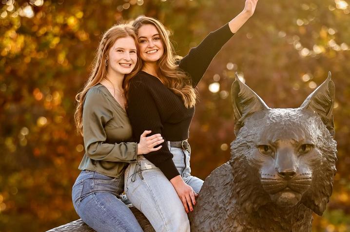 Madison with her AGD sorority sister, Gabby DiLemme. Photo provided by Debra Becknell.