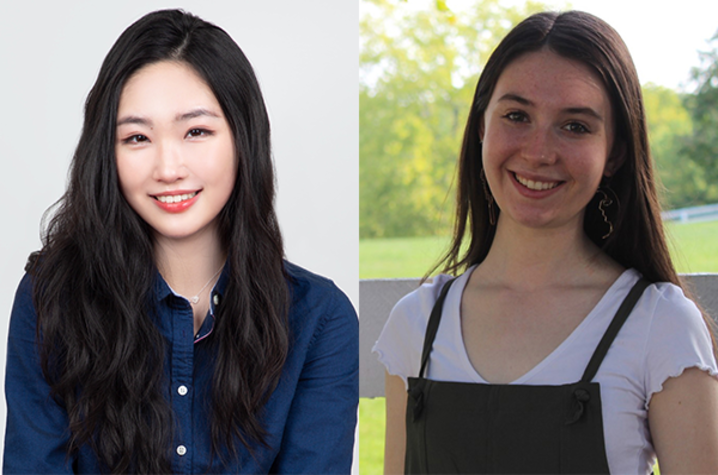  Rachel Hwang (left) and Ella Brown-Terry (right) will complete their Fulbright Canada-MITACS Globalink Research Internships this summer.