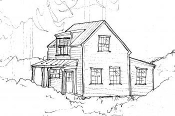 Artist's rendering of Mill House at Glendower, the setting for new UK creative writing residency program