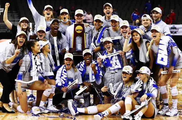 photo of UK Volleyball after national championship win