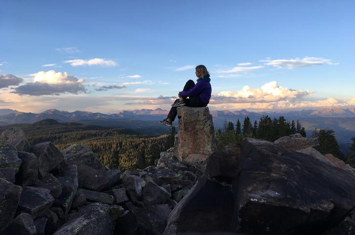 Grenier hiking the Colorado Trail. Photo provided by Kris Grenier.