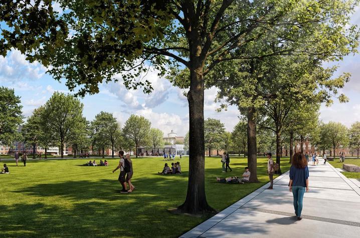 Rendering of future green space 