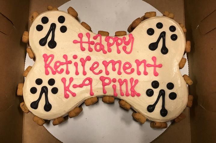 photo of Pink's retirement cake