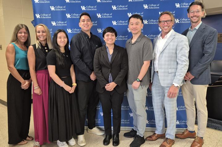 From left: Heather Erwin, Melinda Ickes, Keller Chai, Lowell Chong, Major V Nisha, Lieutenant Colonel Lee Soon Huat, Mark Abel and Ryan Mason.  