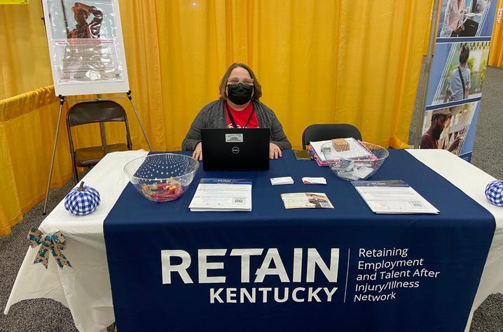 RETAIN Kentucky set up at the 2022 Kentucky State Fair to share resources and information with visitors. Photo provided by RETAIN Kentucky.