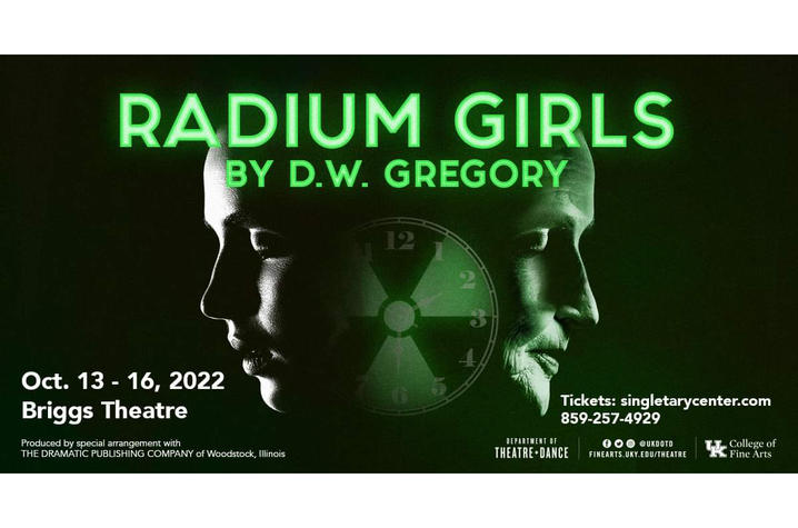 UK Theatre's "Radium Girls" web banner