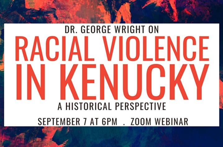 photo of eventbrite banner for "Racial Violence in Kentucky" webinar