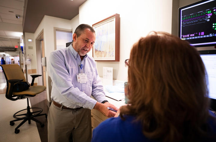 Darrell Raikes volunteers weekly in the same ICU that he was once a patient in