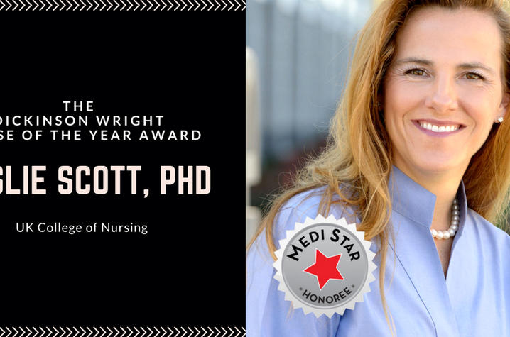 Leslie Scott, winner of the 2018 Dickinson Wright Nurse of the Year