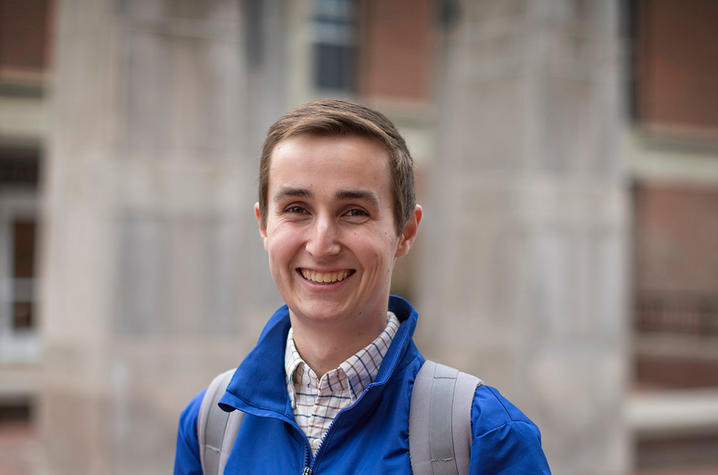 This is a photo of Bradley Wilson, a UK Junior and Family Relations Chair for DanceBlue
