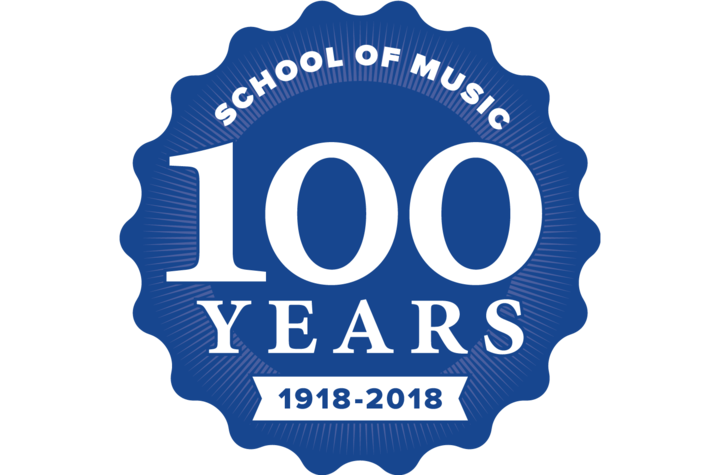 photo of 100 anniversary seal for School of Music