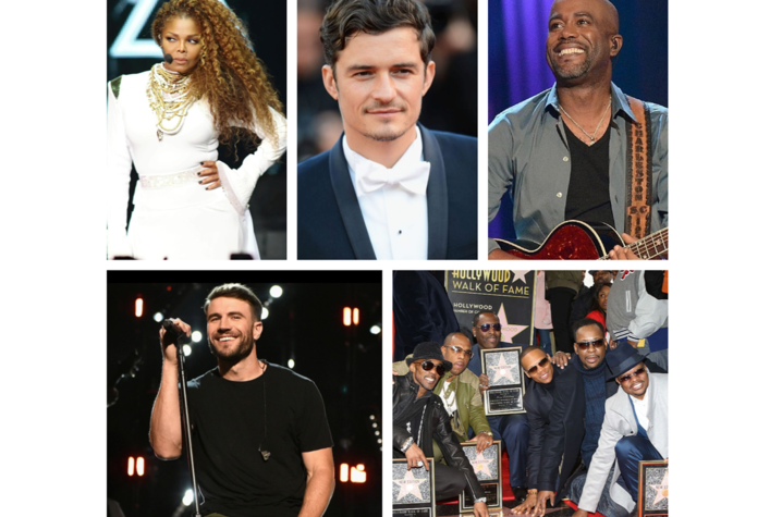 Janet Jackson, Orlando Bloom, Darius Rucker, Sam Hunt, and New Edition are all on the star studded guest list. | Photos Provided