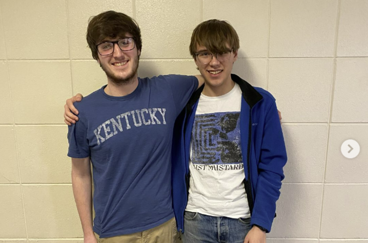 David Griffith (right) and Austin Kiihnl received top 15 speaker awards.