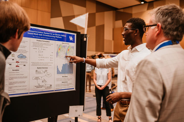 Every UK undergraduate engaged in faculty-mentored research, scholarly or creative inquiry is eligible to participate in the Showcase. Photo courtesy of Triple Threat Media.