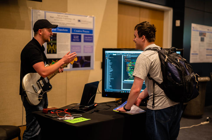 Students in all fields of study can present their work through oral sessions, posters, artistic exhibits or performances. Photo courtesy of Triple Threat Media.
