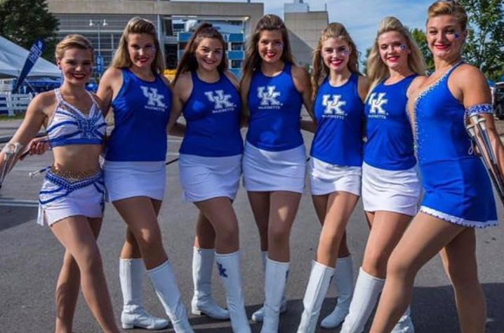 photo of Sweetheart Majorettes 2019 in the parking lot at Kroger