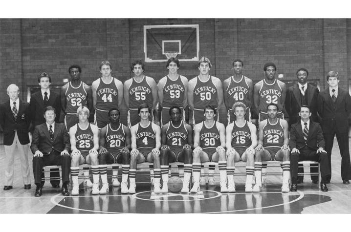 photo of 1977-78 UK men's basketball team