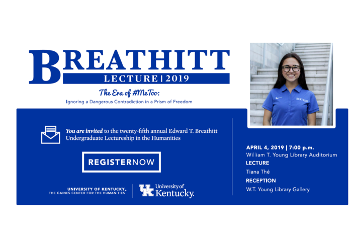 photo of postcard for 2019 Breathitt Lecture by Tiana Thé