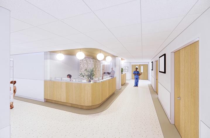 Design render of the triage nurses station