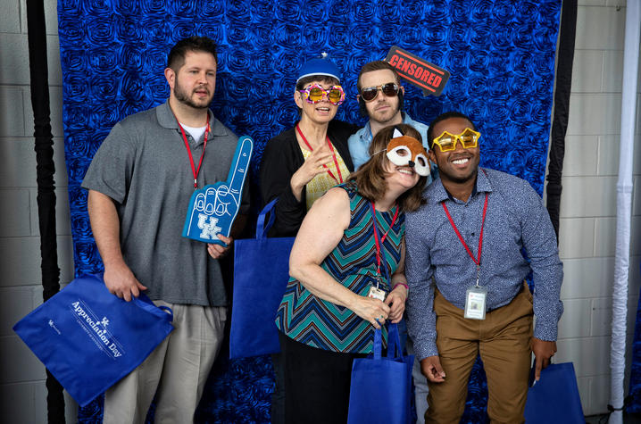 UK employees enjoying the photo booth at the 2019 UK Appreciation Day