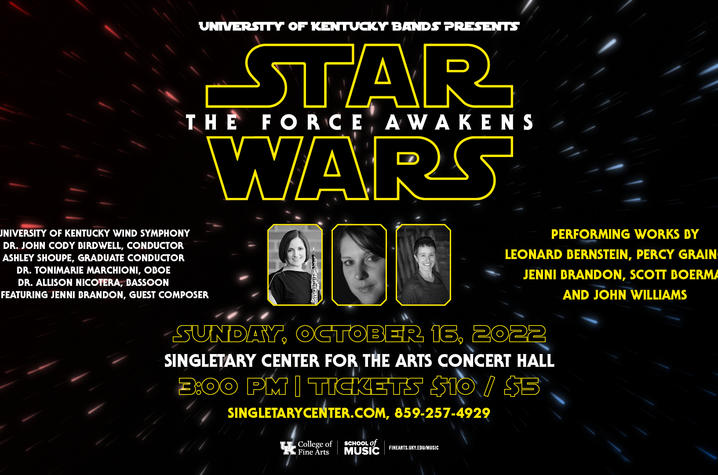 photo of UK Wind Symphony "Star Wars" concert web baner