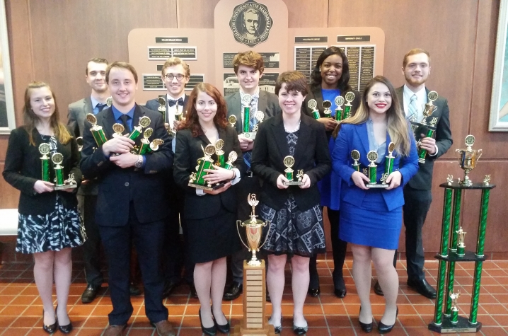 Photo of UK Forensics Team at the Marshall University Chief Justice Invitational speech and debate tournament