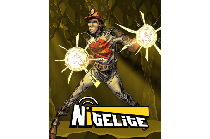 photo of art from Treyton Blackburn's "Nitelite" featuring the Nitelite character