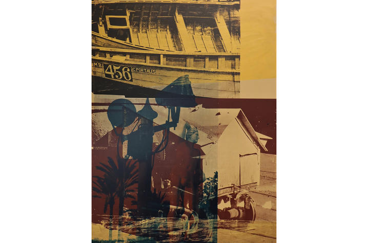 photo of “Shore Hole (Urban Bourbon)” by Robert Rauschenberg