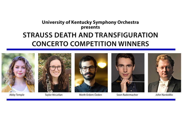 web banner of featured conductors, musicians at UK Symphony Orchestra 10/28 concert