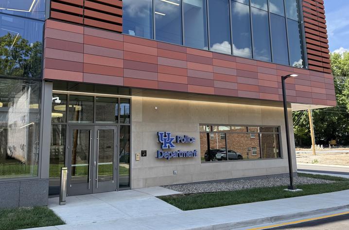 152 Transcript Avenue A photo of the outside of the new UKPD headquarters