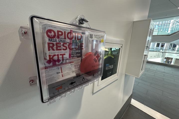 Naloxone kit located in Gatton Student Center